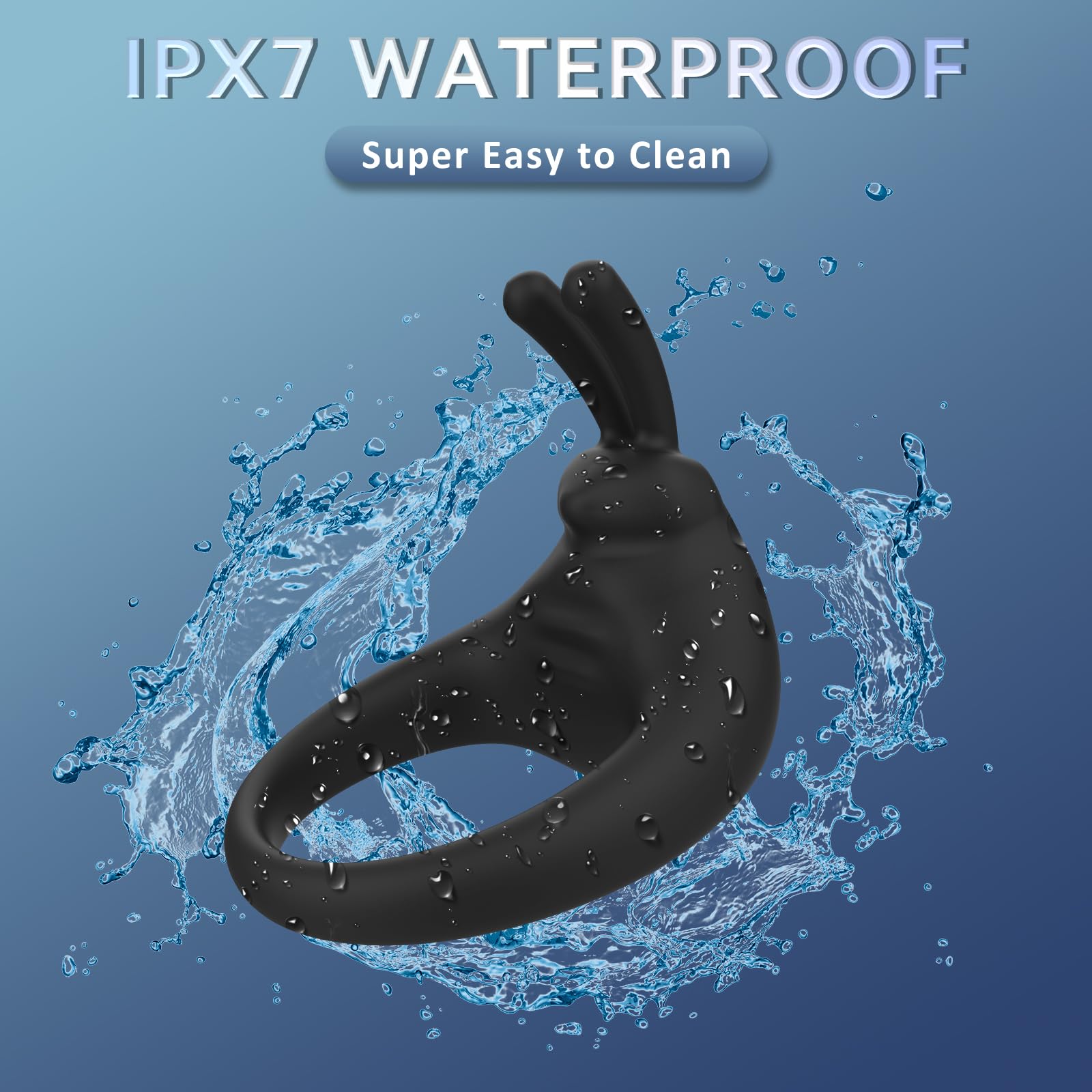 Sexeeg Rabbit Vibrating Cock Ring Adult Sex Toys with Clitoral Vibrator