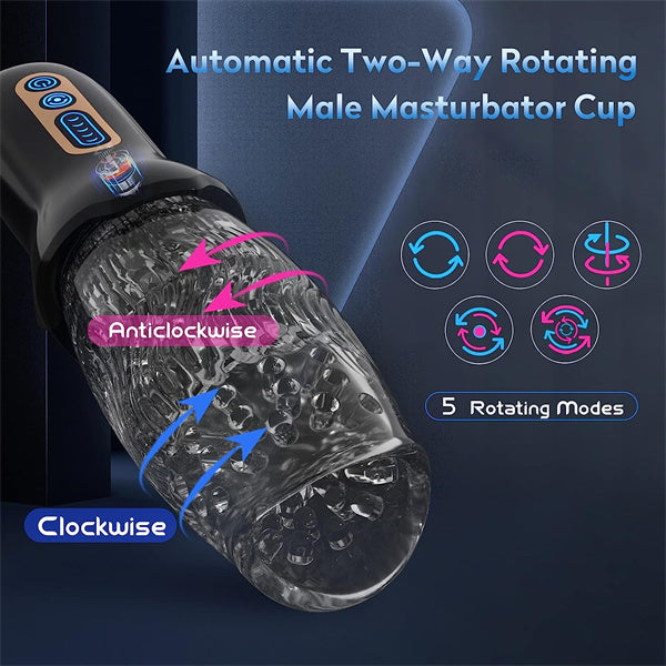 Sexeeg Gawk Gawk 3000 MAX Rotating Vibrating Telescopic Blowjob Masturbator