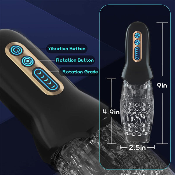 Sexeeg Gawk Gawk 3000 MAX Rotating Vibrating Telescopic Blowjob Masturbator