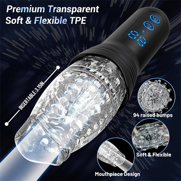 Sexeeg Gawk Gawk 4000 Masturbator Masturbating Electric Sex Toy for Men with 9 Vibration and Telescopic Modes