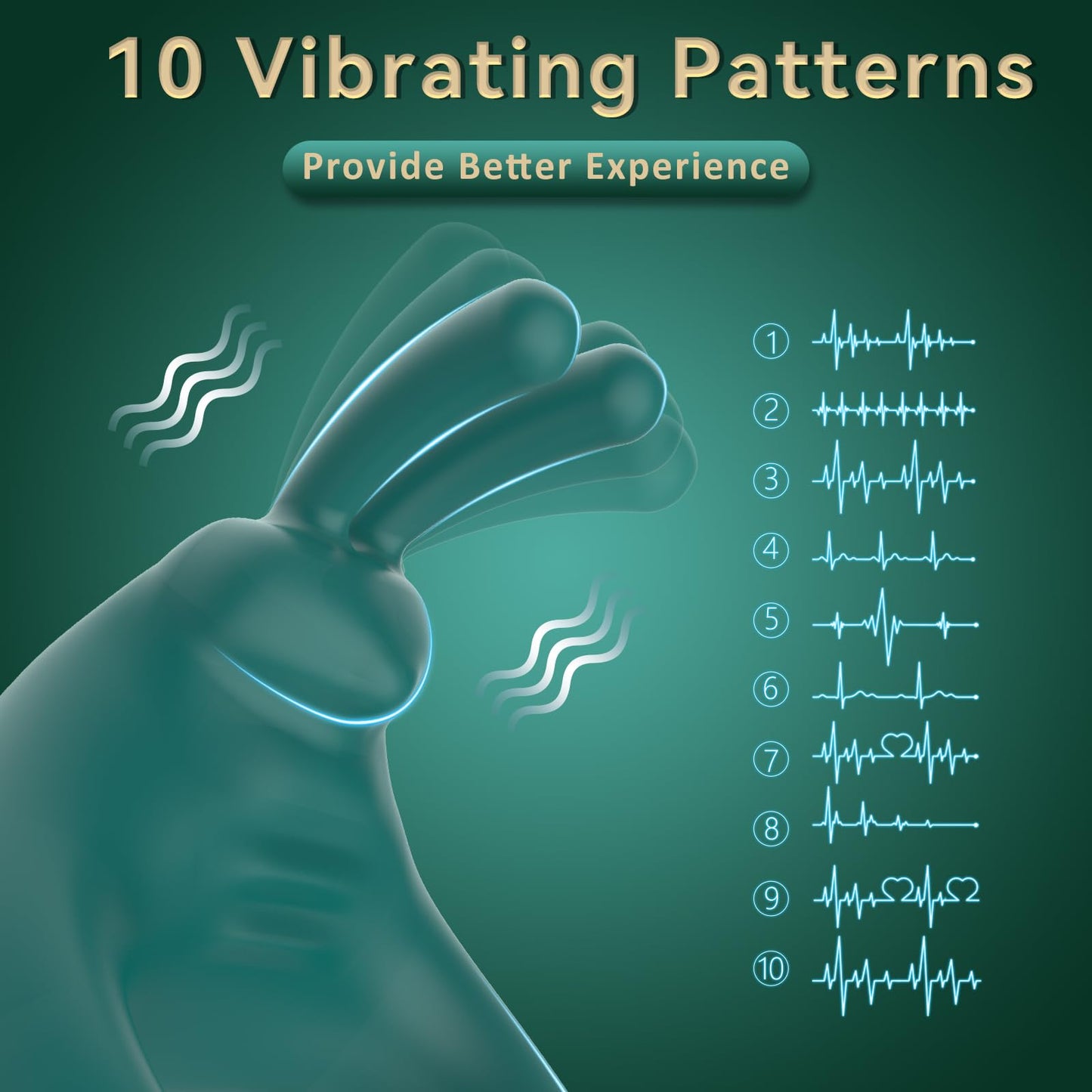 Sexeeg Rabbit Vibrating Cock Ring Adult Sex Toys with Clitoral Vibrator
