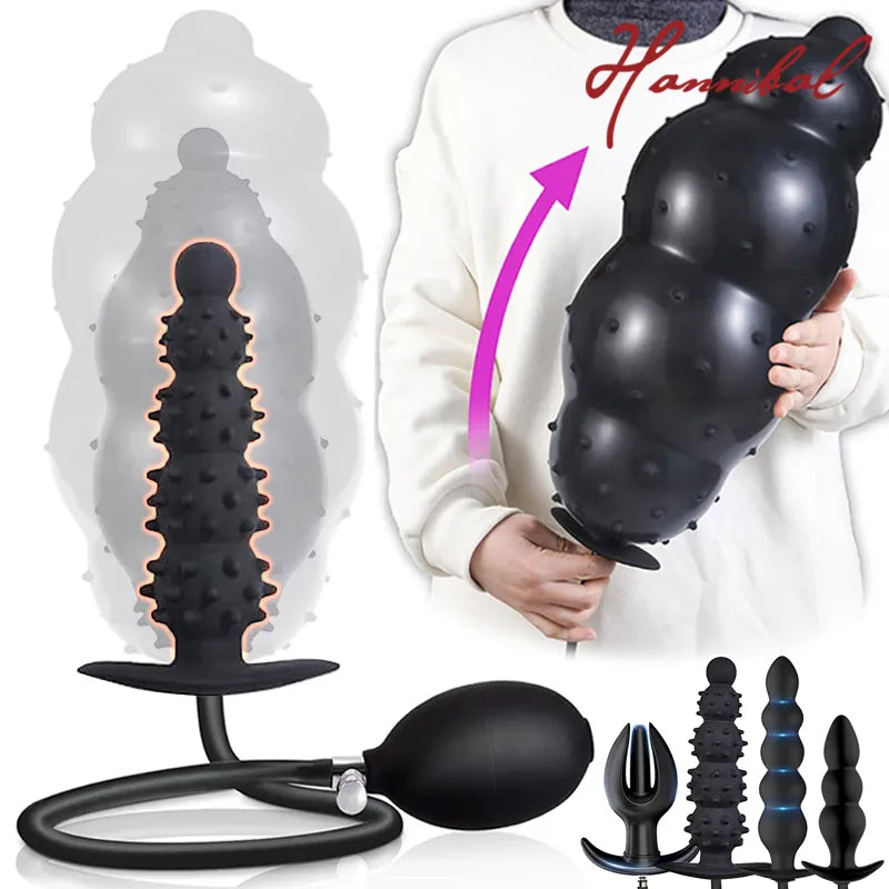 Hannibal Expand Inflatable Anal Plug Huge Butt Plug Stimulate Sex Toy sexeeg Hannibal Expand Inflatable Anal Plug Huge Butt Plug Stimulate Sex Toy sexeeg