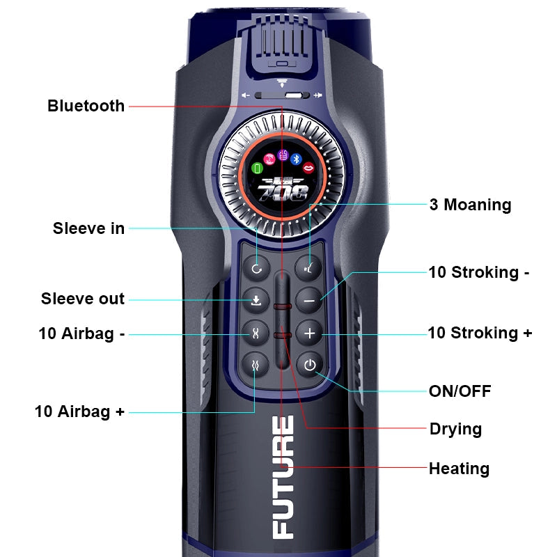 Sexeeg 10-Frequency Expansion Heating Male Aircraft Cup