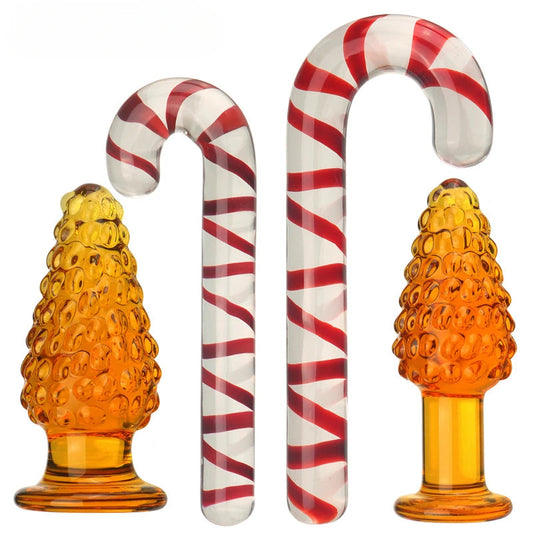Sexeeg Christmas Crystal Anal Plug Vaginal Stimulation Masturbation Dildo