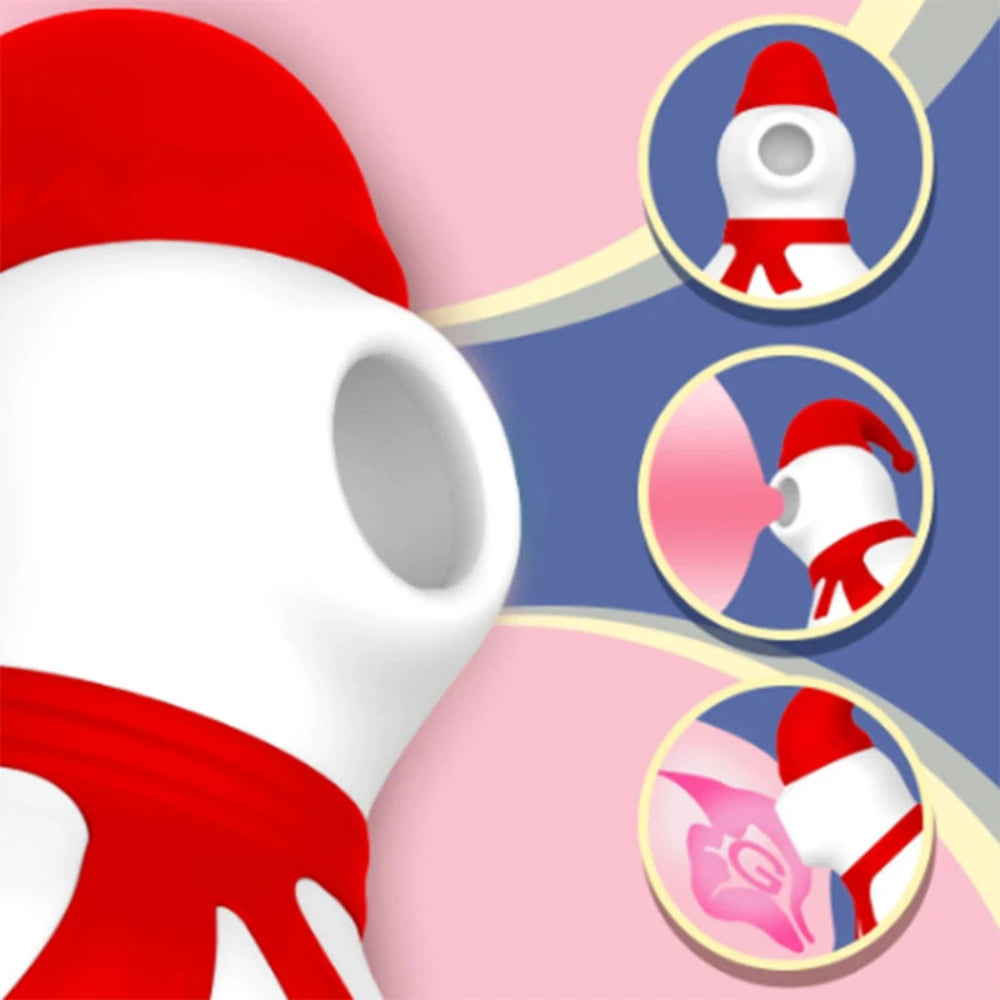 Sexeeg  Christmas Snowman Vacuum Powerful Sucking Vibrator