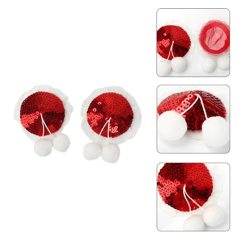 Sexeeg Christmas Small Sequins Sexy Female Nipple Stickers