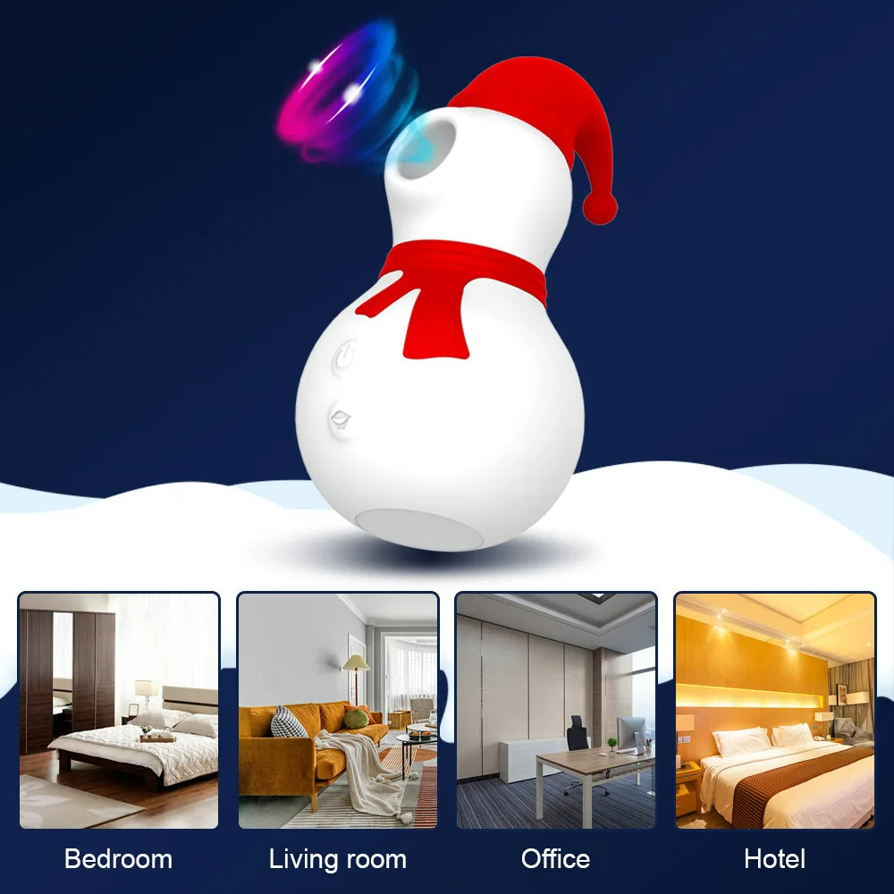 Sexeeg  Christmas Snowman Vacuum Powerful Sucking Vibrator