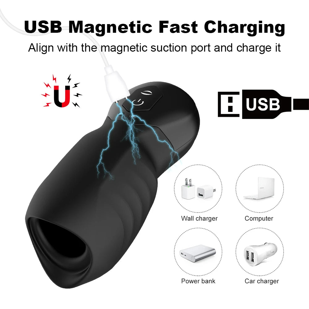Sexeeg Dragon Suction Trainer Male Masturbator Oral Vaginal Penis Vibrator