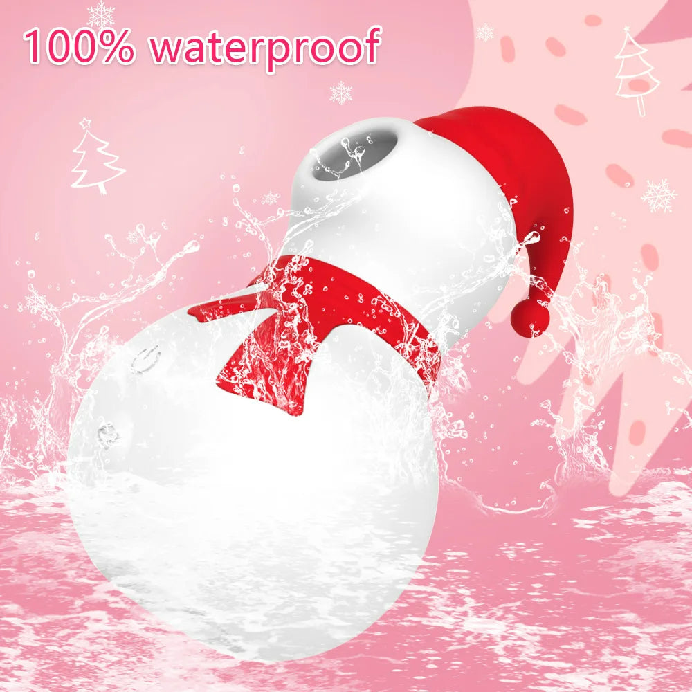 Sexeeg  Christmas Snowman Vacuum Powerful Sucking Vibrator