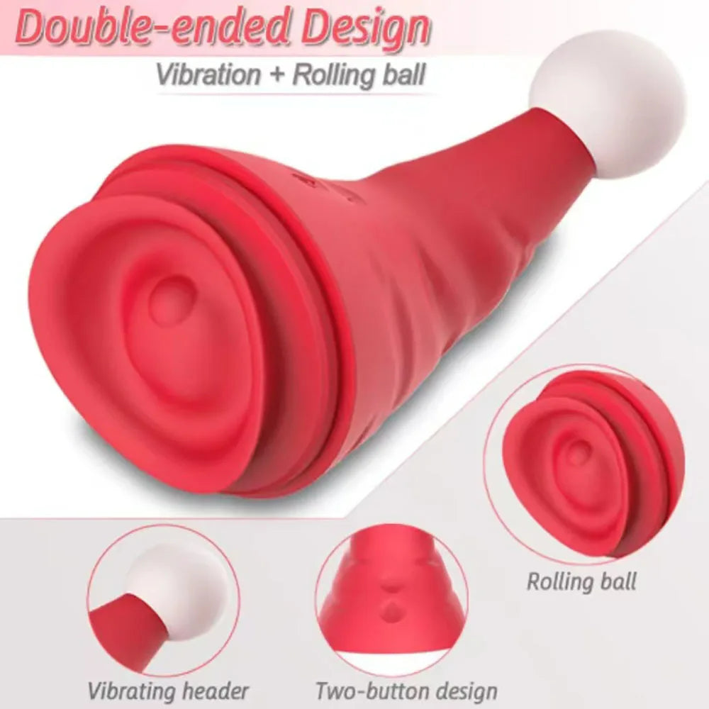 Sexeeg Santa Hat Vibrator 15 Speed Cunnilingus Masturbator Clit G-Spot Stimulator For Christmas