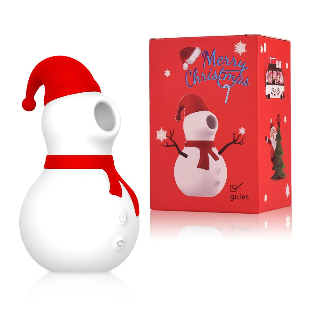 Sexeeg  Christmas Snowman Vacuum Powerful Sucking Vibrator