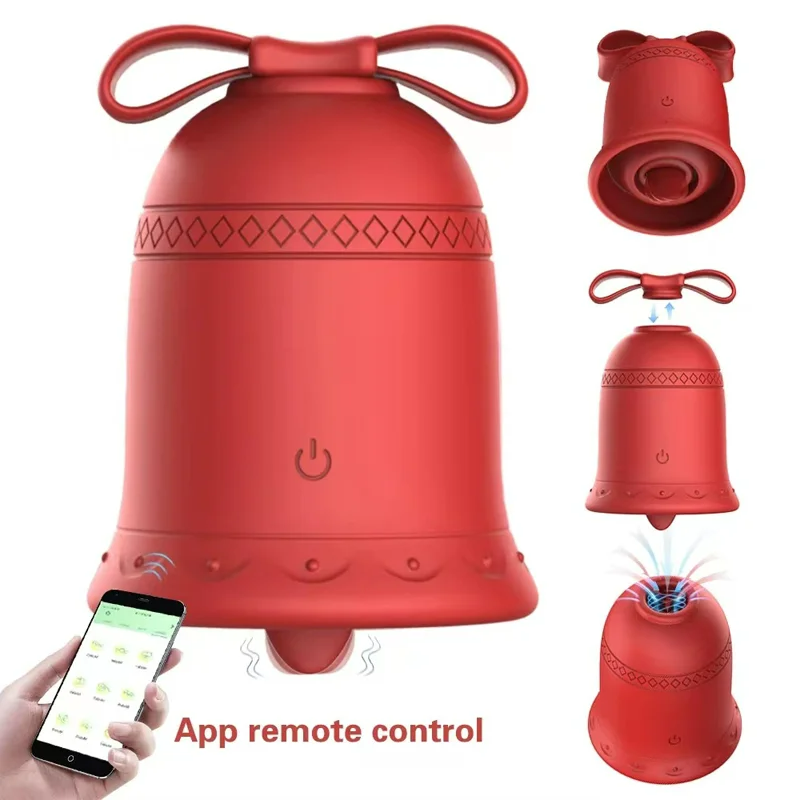 Sexeeg Christmas Tongue Licking Sucking Vibrator APP Controlled Clitoral Stimulator for Women