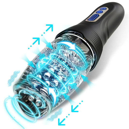 Sexeeg Gawk Gawk 3000 PRO Male Rose Thrusting Rotating And Vibrating Oral Sex Masturbation Cup