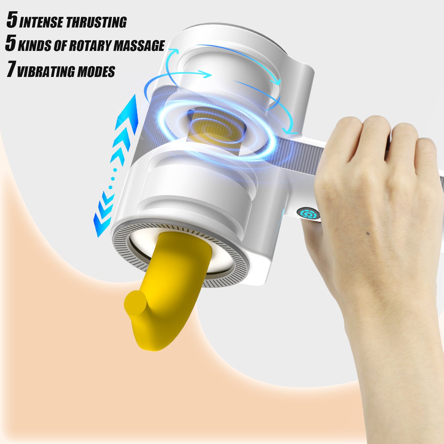 Sexeeg Thor 1st Generation Multi Frequency Telescopic Rotating Vibration Male Penis Masturbation Cup