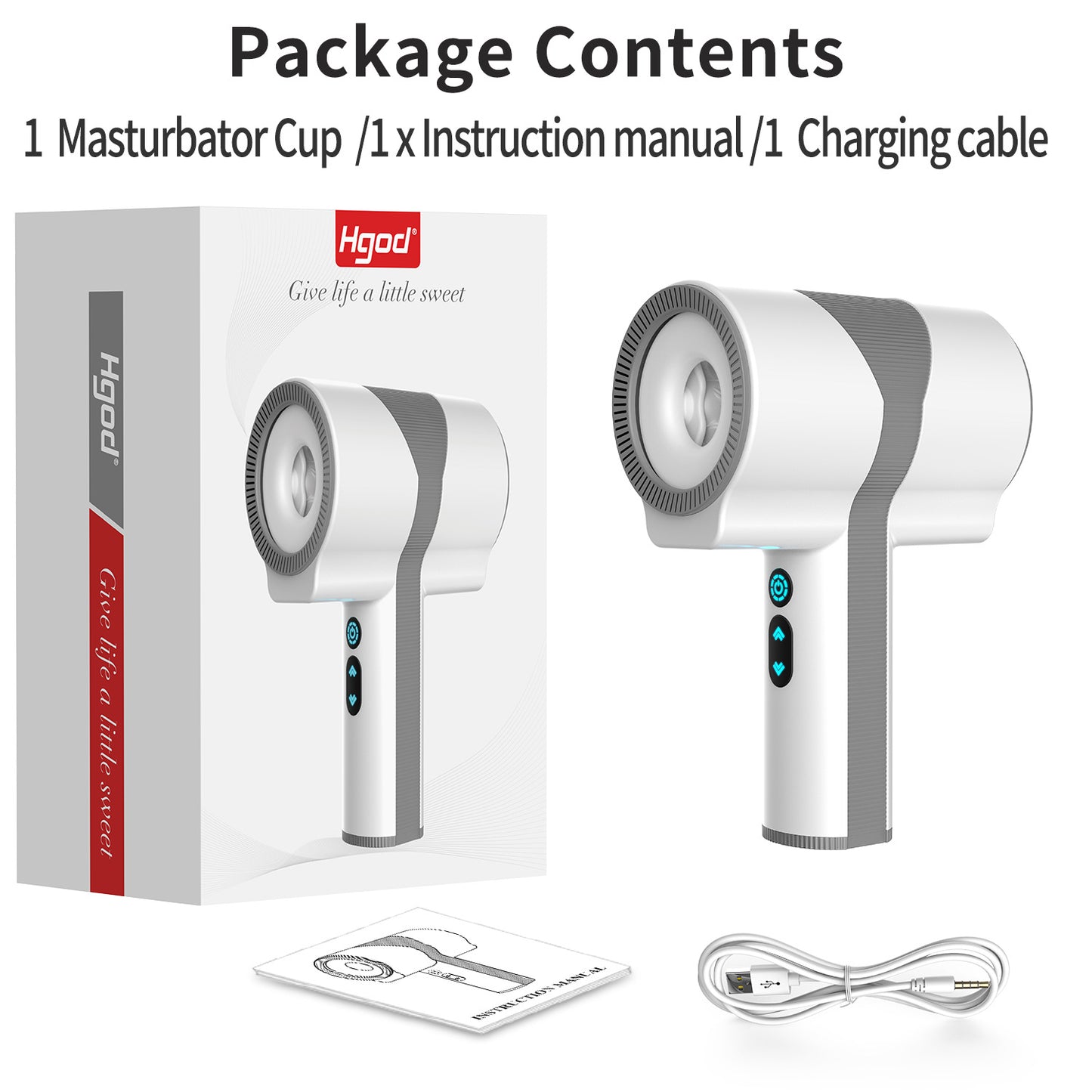 Sexeeg Thor 1st Generation Multi Frequency Telescopic Rotating Vibration Male Penis Masturbation Cup