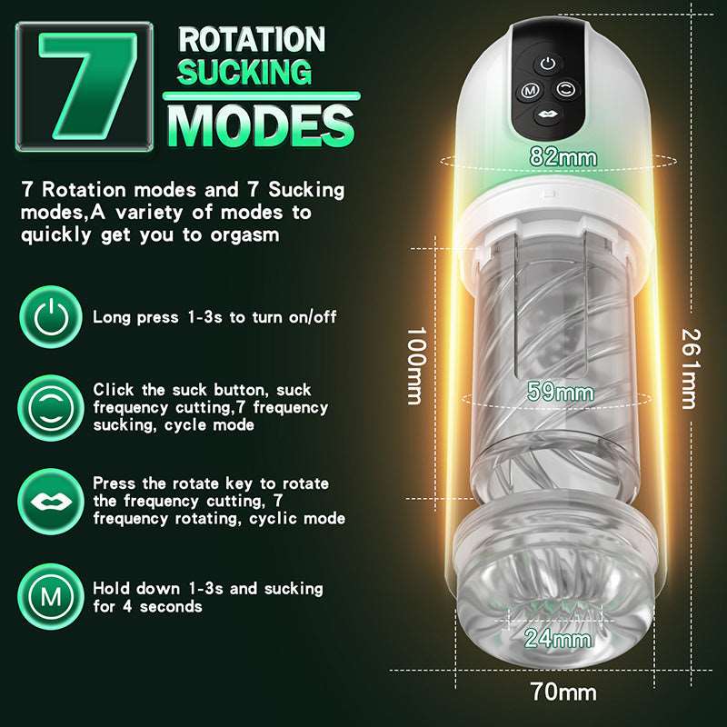 Sexeeg Blowjob Machine Tongue Licking Rotating Sucking Waterproof