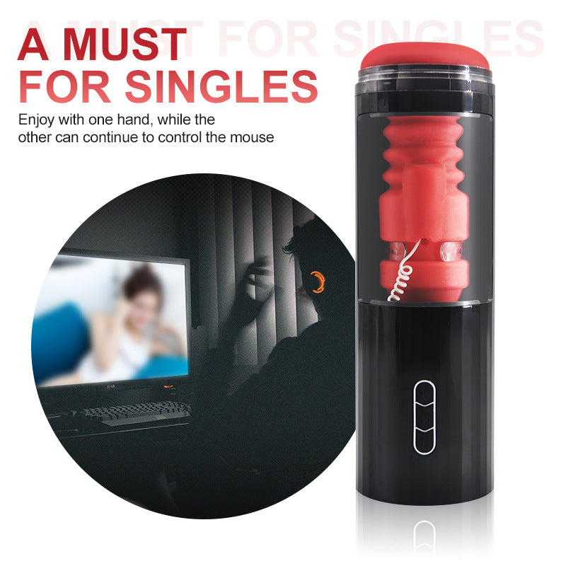 Sexeeg Fully Automatic 7 Telescopic Vibration Intelligent Male Masturbator Cup