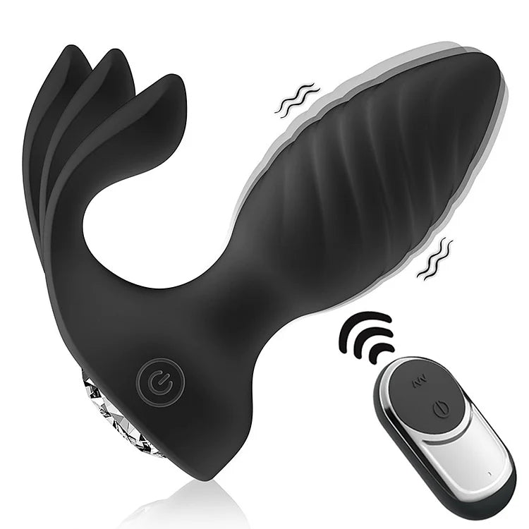 sexeeg Diamond Anal Plug Wearable Vestibular Remote Control Anal Plug Vibrator