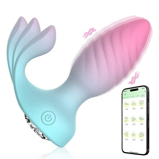 sexeeg Diamond Anal Plug Wearable Vestibular Remote Control Anal Plug Vibrator
