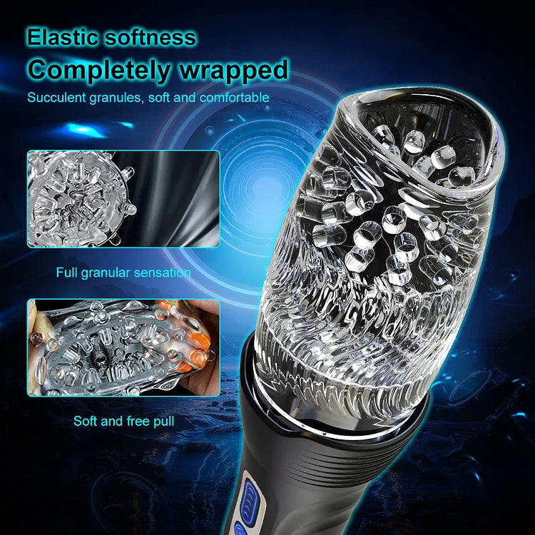 Sexeeg Gawk Gawk 3000 PRO Male Rose Thrusting Rotating And Vibrating Oral Sex Masturbation Cup