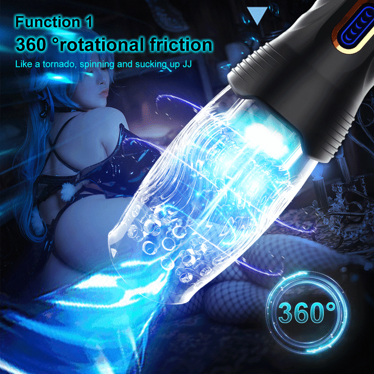 Sexeeg Gawk Gawk 3000 PRO Male Rose Thrusting Rotating And Vibrating Oral Sex Masturbation Cup