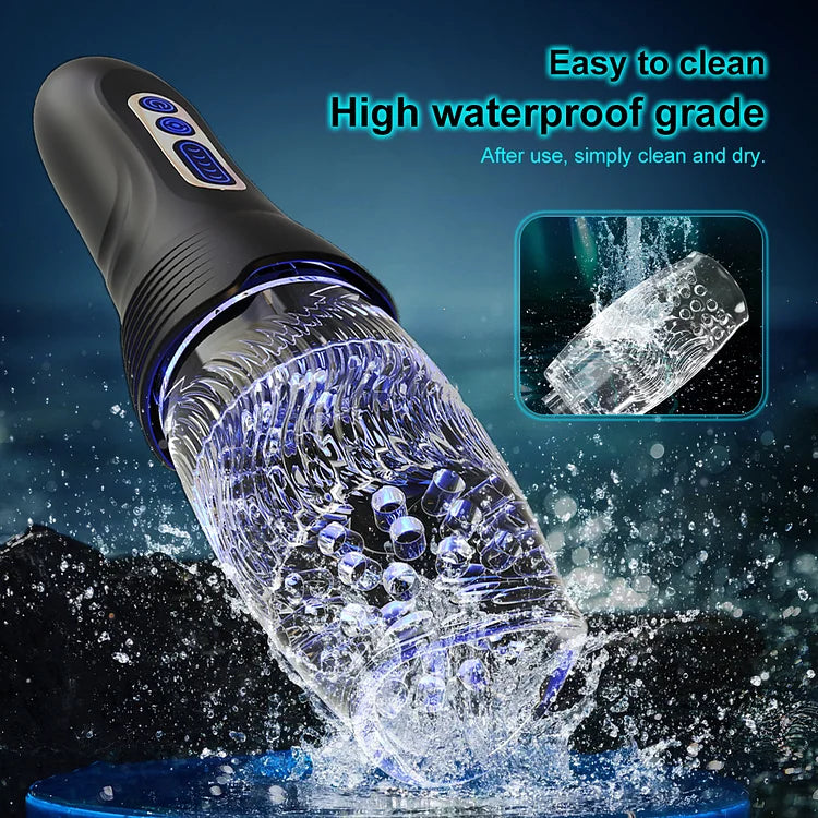 Sexeeg Gawk Gawk 3000 PRO Male Rose Thrusting Rotating And Vibrating Oral Sex Masturbation Cup