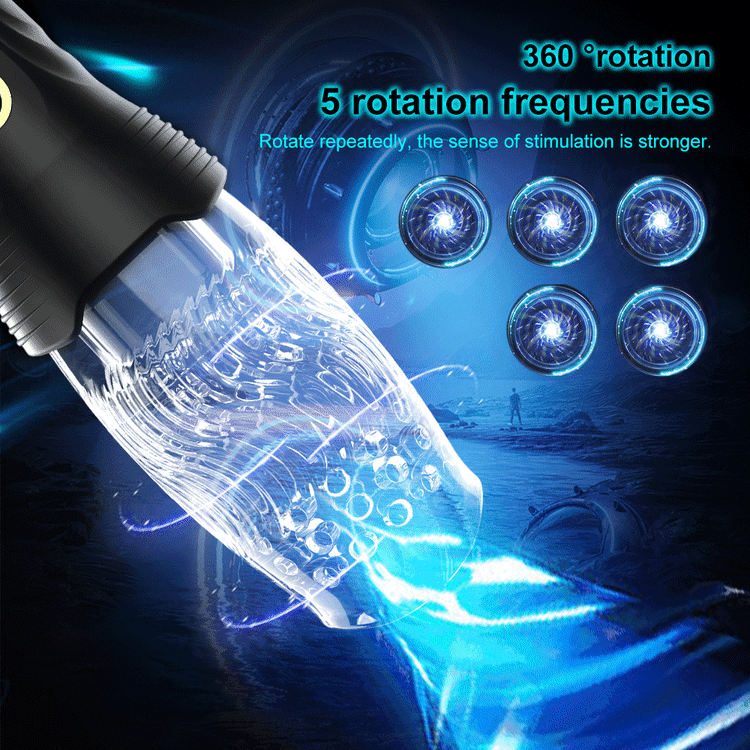 Sexeeg Gawk Gawk 3000 PRO Male Rose Thrusting Rotating And Vibrating Oral Sex Masturbation Cup