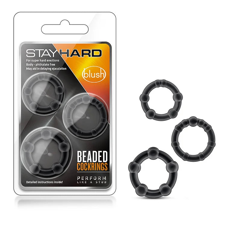 Sexeeg Erection Enhancing Beaded Cock Rings Set