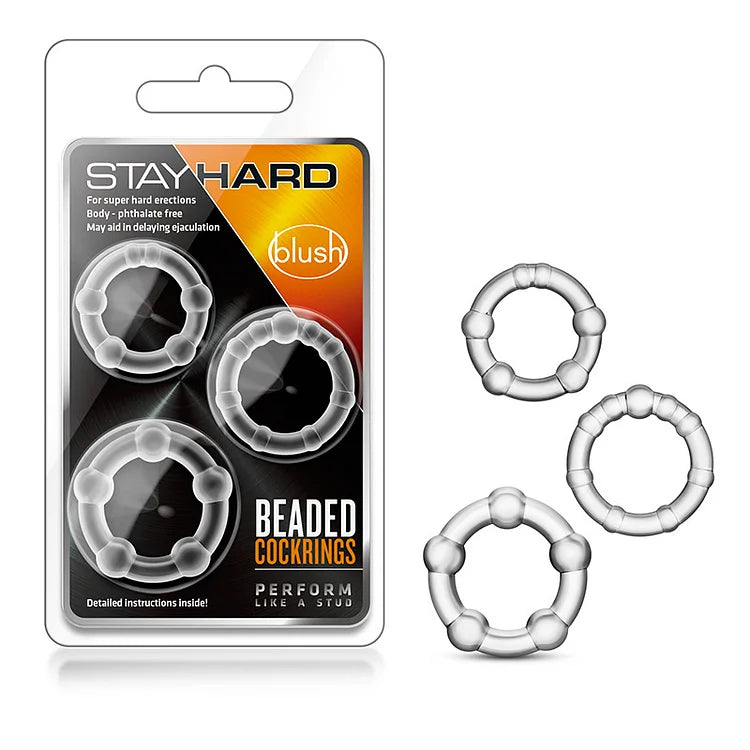 Sexeeg Erection Enhancing Beaded Cock Rings Set