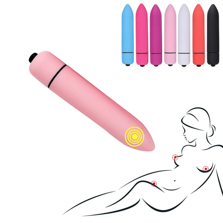 Sexeeg Fun Vibrator Mini Bullet Jump Egg Ten Frequency Vibration Tip Frosted Bullet