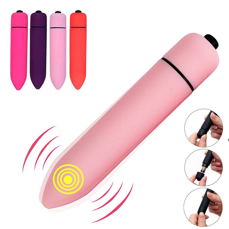 Sexeeg Fun Vibrator Mini Bullet Jump Egg Ten Frequency Vibration Tip Frosted Bullet