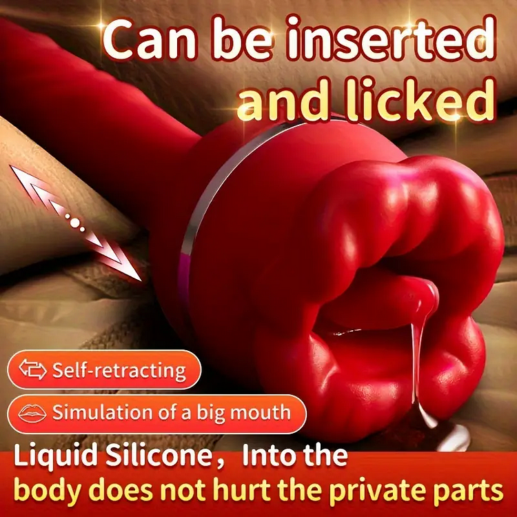 Sexeeg Rose Tongue Licking Suction Vibrator G-spot Vibration Stimulator