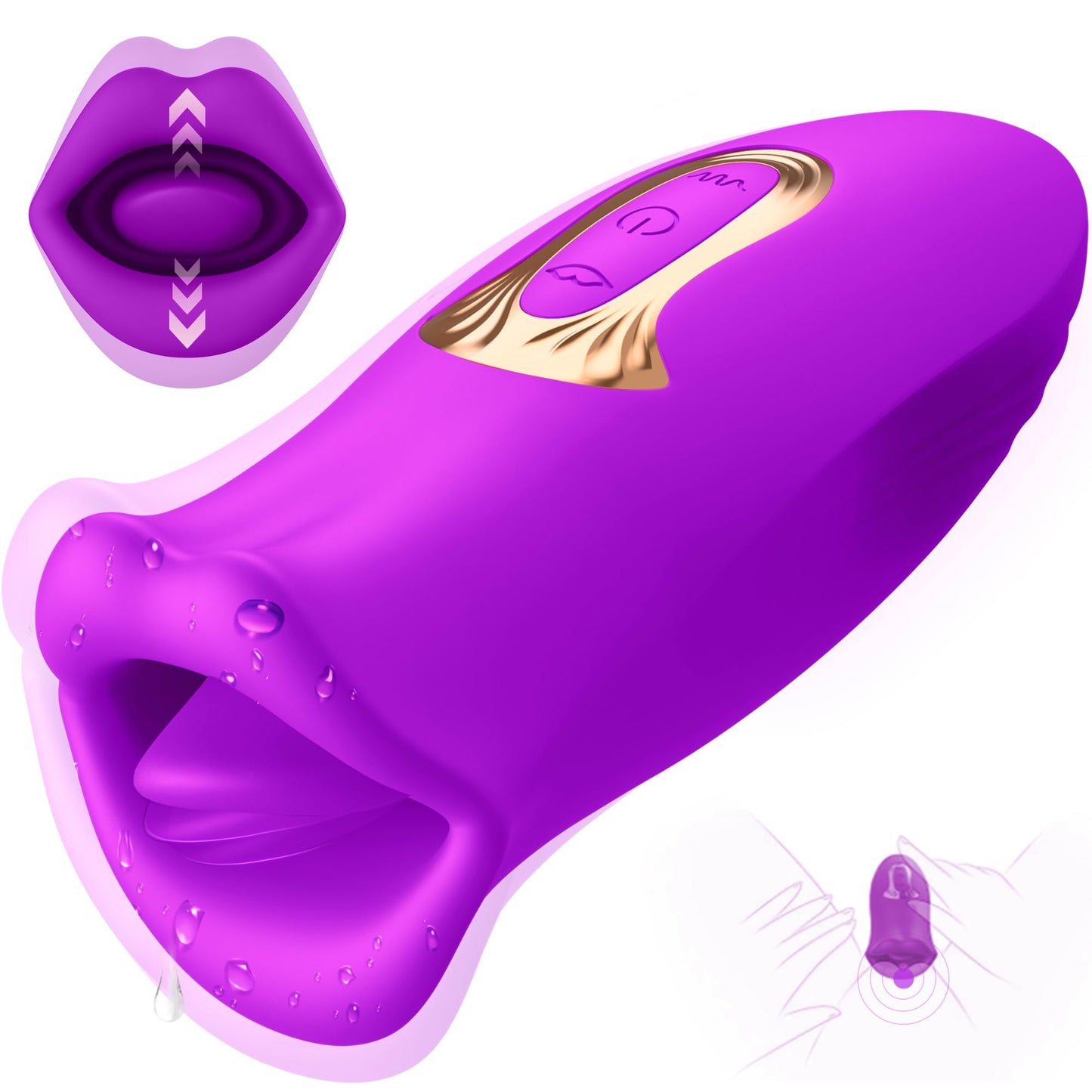 Sexeeg Rose Kiss 10 Biting & 10 Vibrating Modes Stimulate Nipple Clitoral Women Vibrator