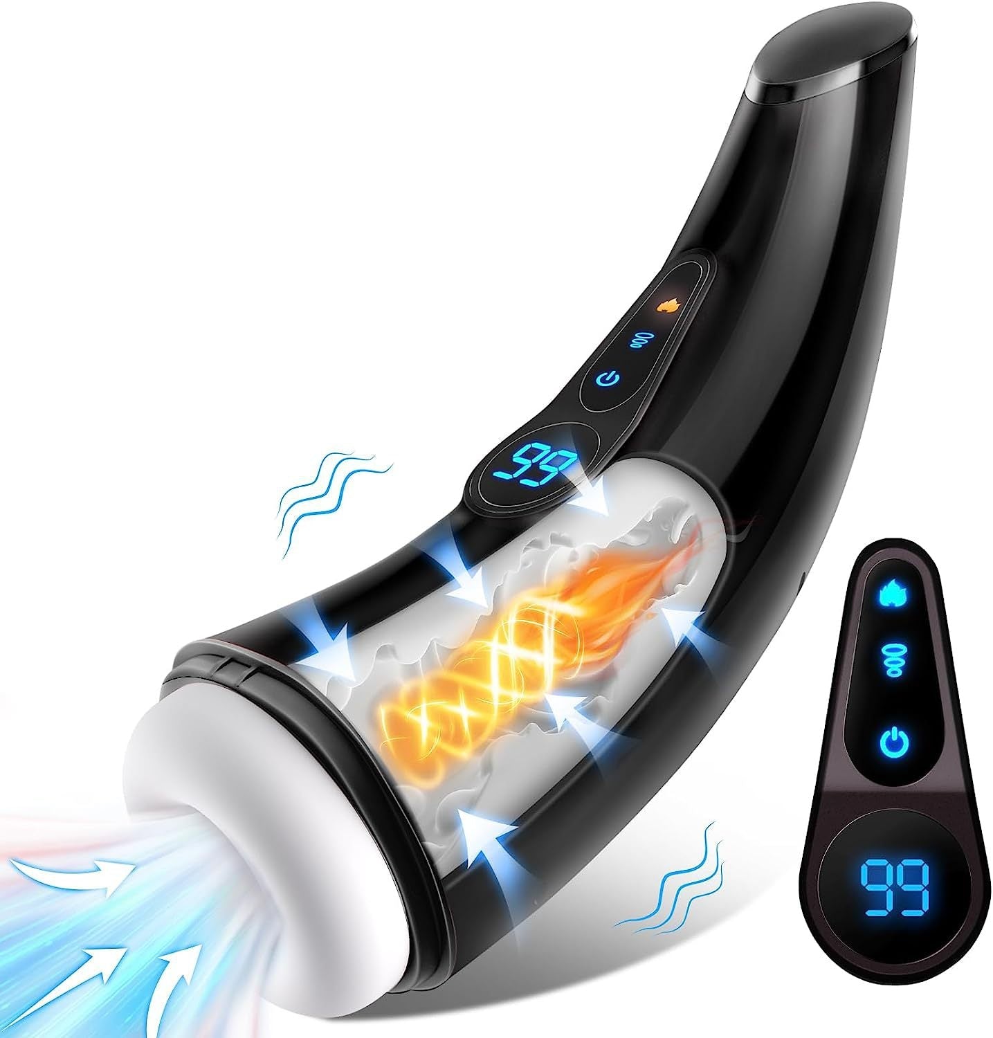 Sexeeg 9 Sucking 9 Vibrating Male Masturbator Heating Vagina Masturbation Blowjob