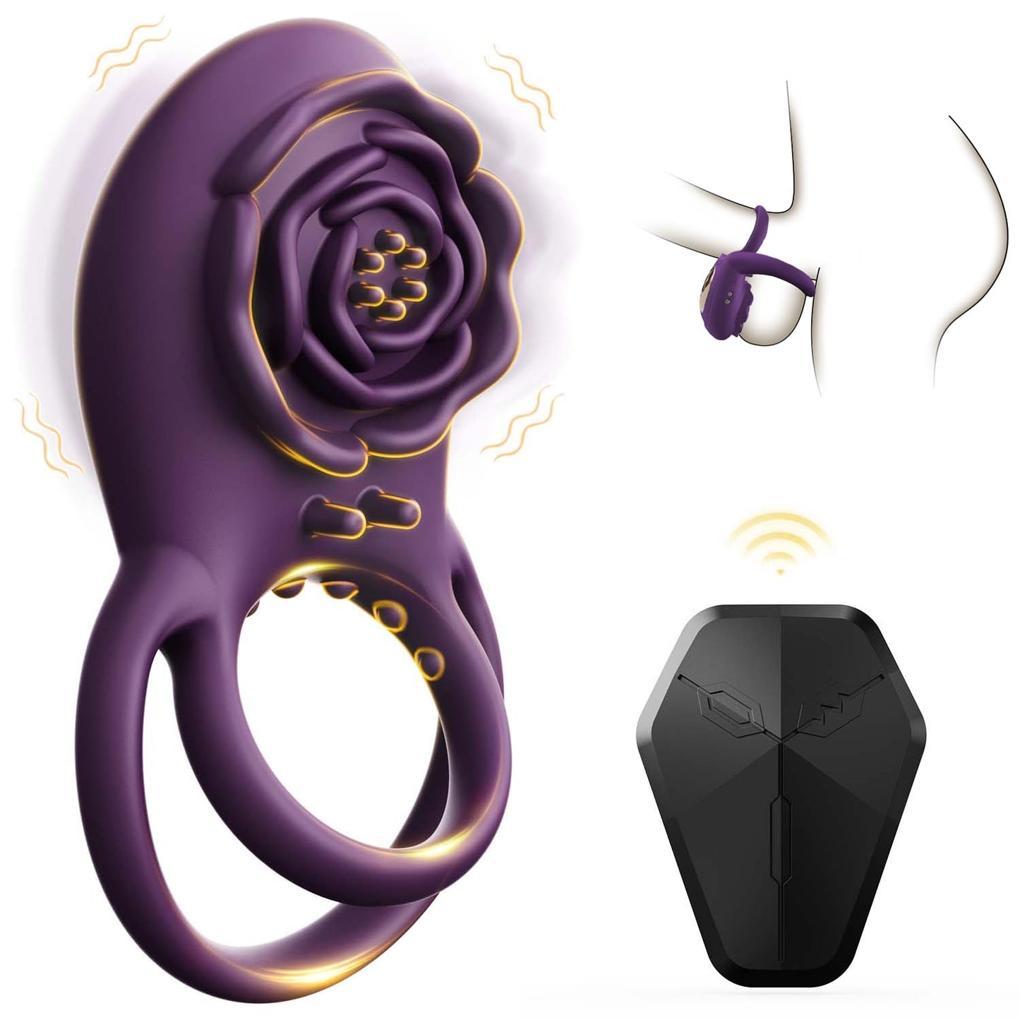 Sexeeg Rose Clitoral Stimulator Couples Sex Toys for Men Women Pleasure