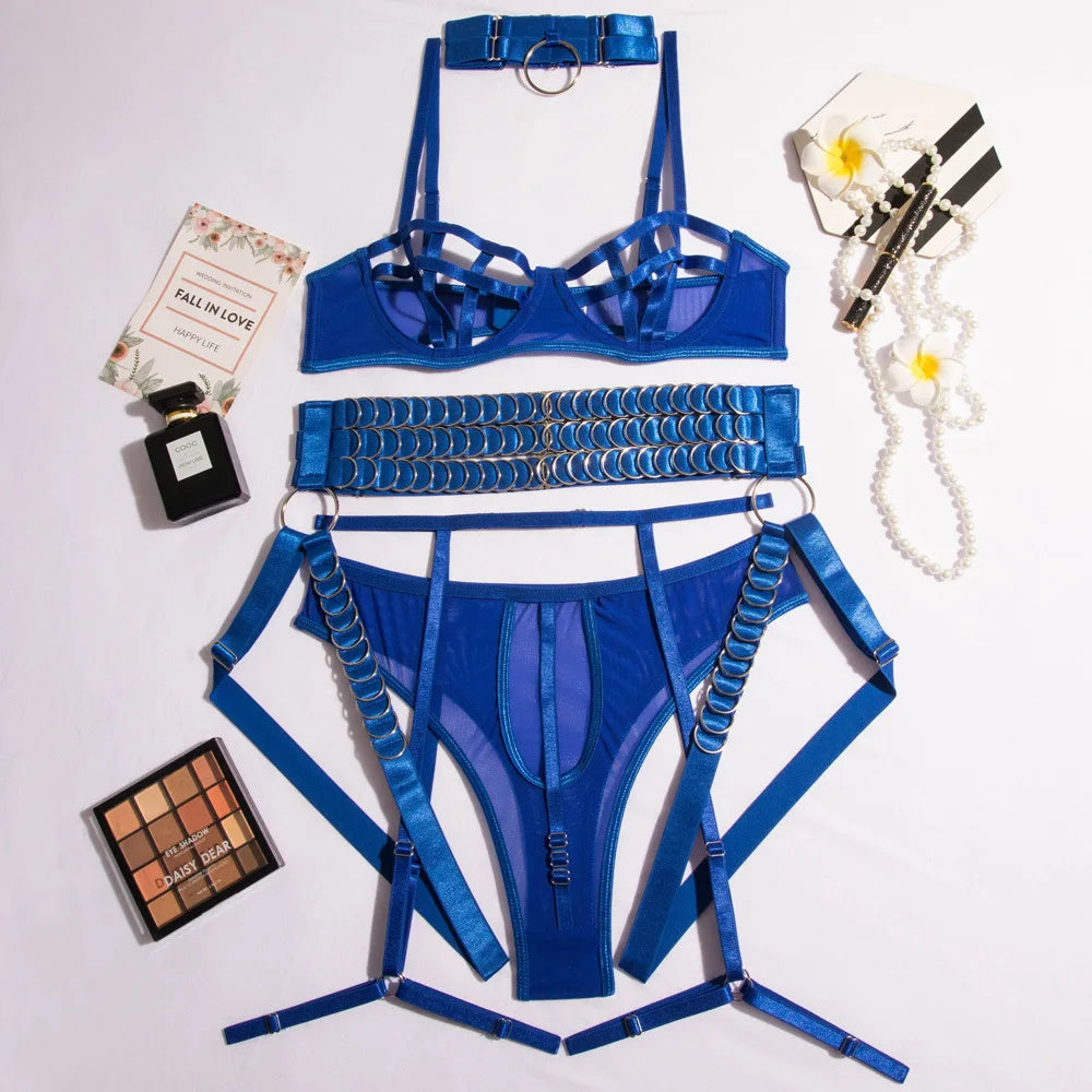 Sensual Lingerie Hollow Bra Sexy Porn Underwear