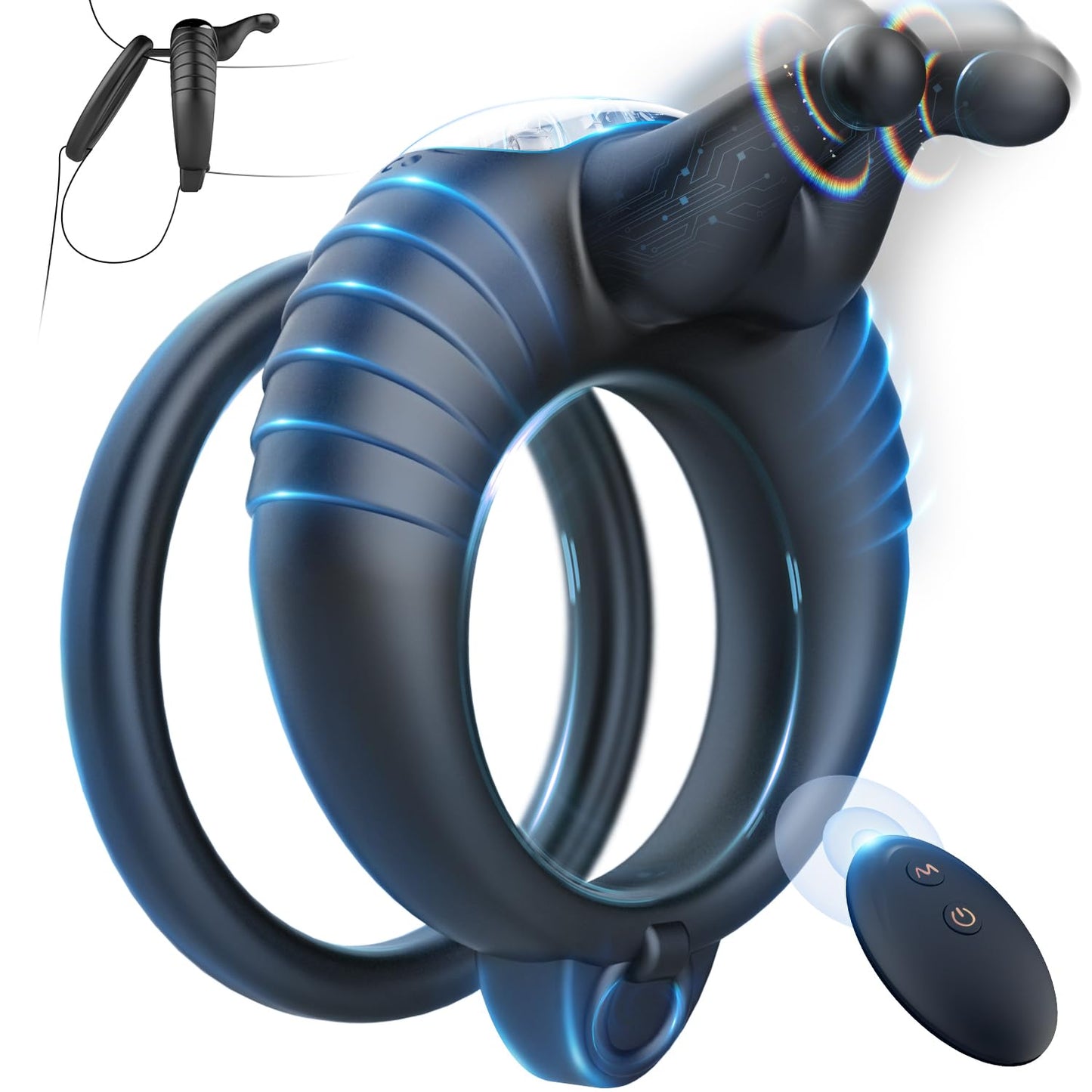 Sexeeg Bunny Ring IV Waterproof Male Sex Toys for Men Couples Cock Rings Adult Toys