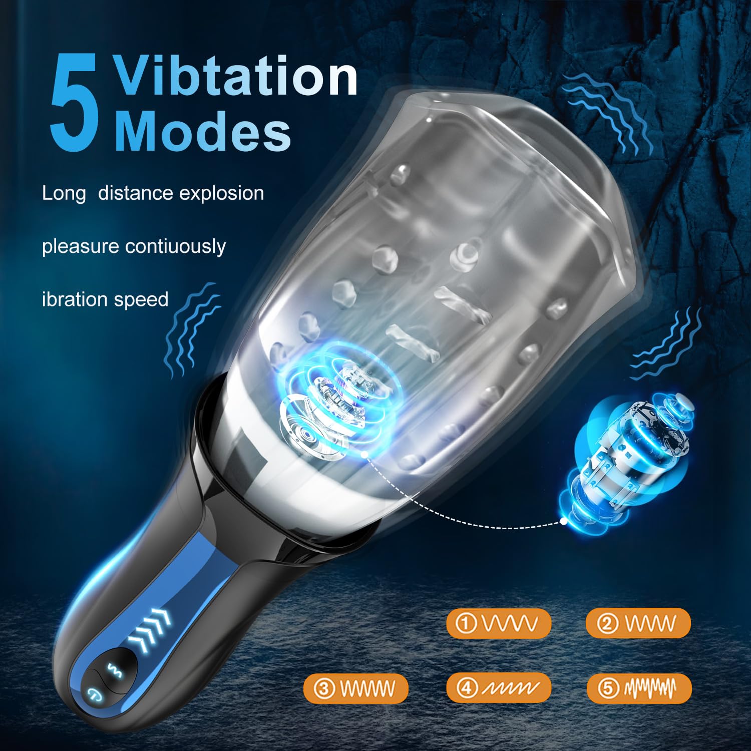 Sexeeg Gawk Gawk 6000 Pro With 5 Vibrating & 5 Rotating Modes