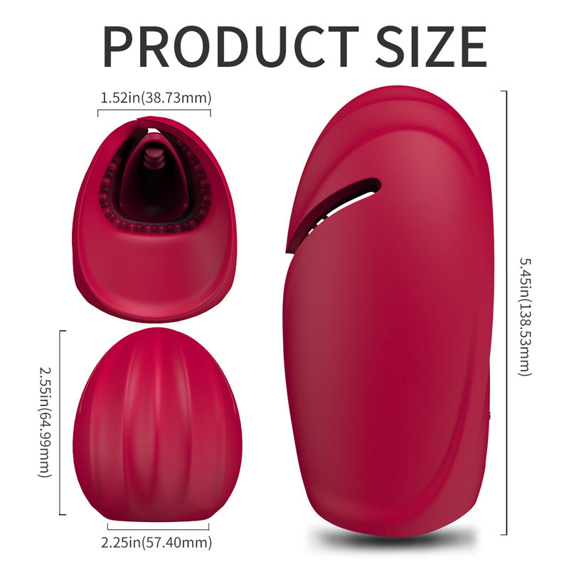 Sexeeg Warrior Training Cup Men's Mini Tongue Licking Multi Frequency Vibration Aircraft Cup Men's Fun Masturbation Cup