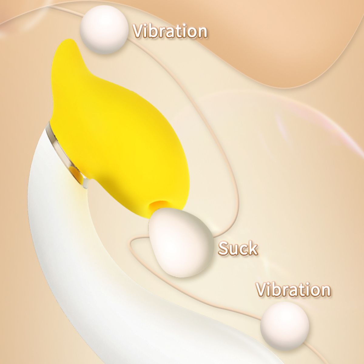 Sexeeg Rotating Banana Vibrator Sucking Double Vibration Masturbation Sex Toy