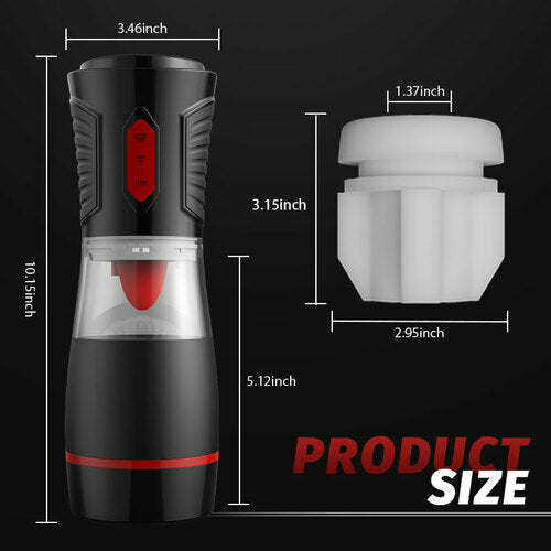 Sexeeg 4 Sucking Modes Penis Cup 7 Tongue Licking Male Masturbator Cup