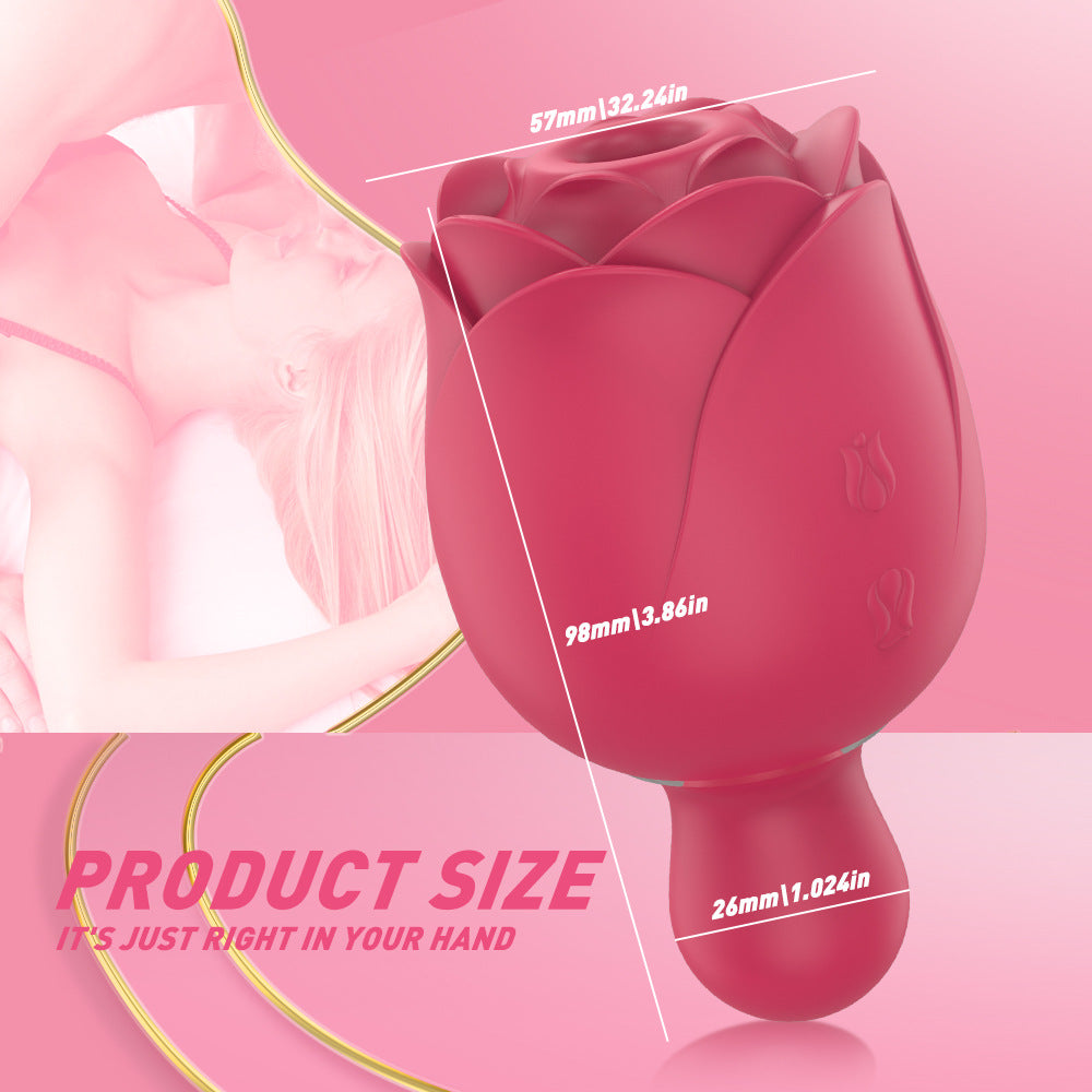 Sexeeg Sucking Tapping And Vibrating Rose Toy