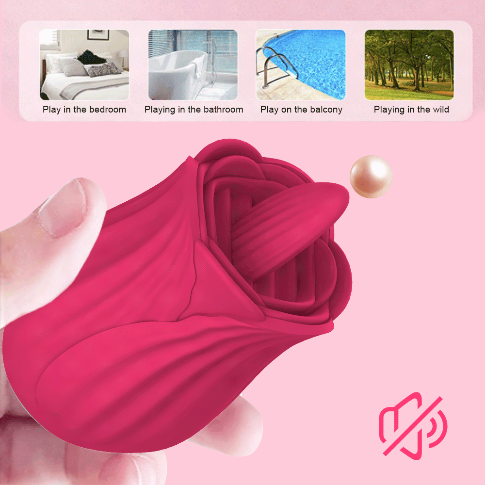 Sexeeg New Rose Tongue-licking Vibrator