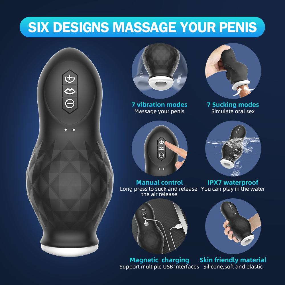 Sexeeg Dragon Scale 7 Frequency Sucking Masturbation Cup
