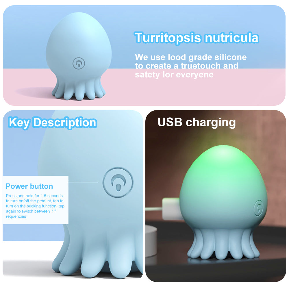 Sexeeg Jellyfish 10 Frequency Sucking Vibrator For Adult Sex Toys