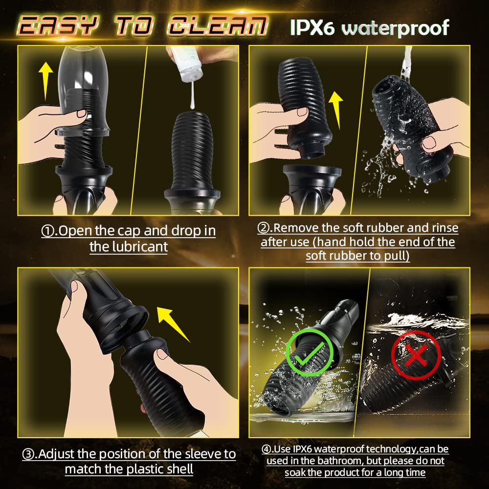 Sexeeg Gawk Gawk Black (With Cover) Tivino Rotating Vibration Male Masturbation Cup