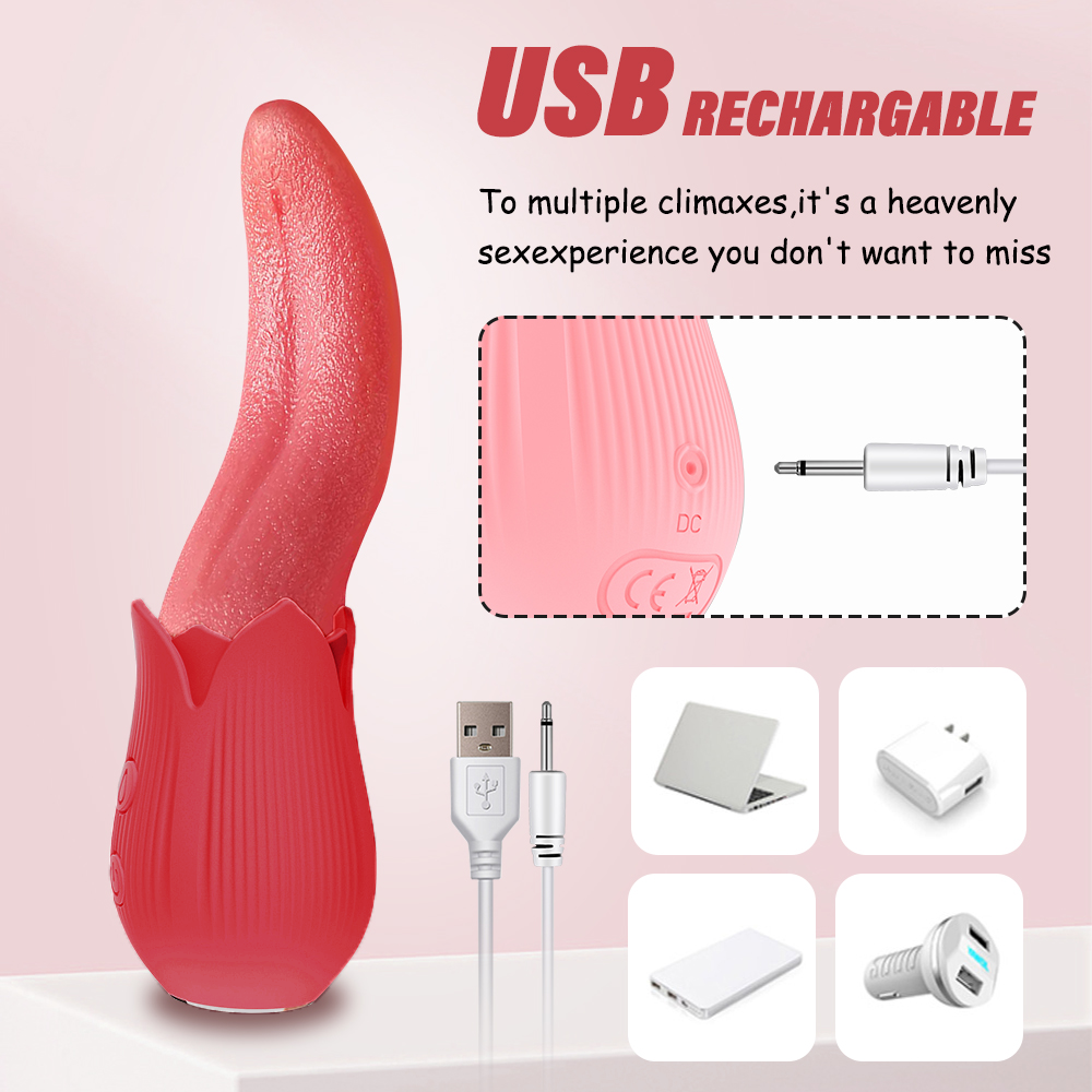 Sexeeg Upgraded Rose - 20 Frequency Tongue Licking Vibrator