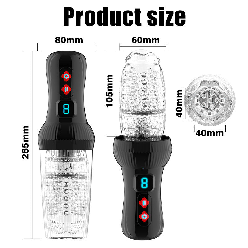 Sexeeg Gawk Gawk 6000 4.0 Version Torch 9 *9 Thrusting Rotating Penis Stroker Male Rose Toy