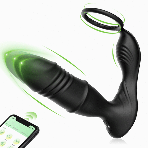 Sexeeg Mason APP/Controller & 9-Telescopic /Vibration & Cock Rings Prostate Massager
