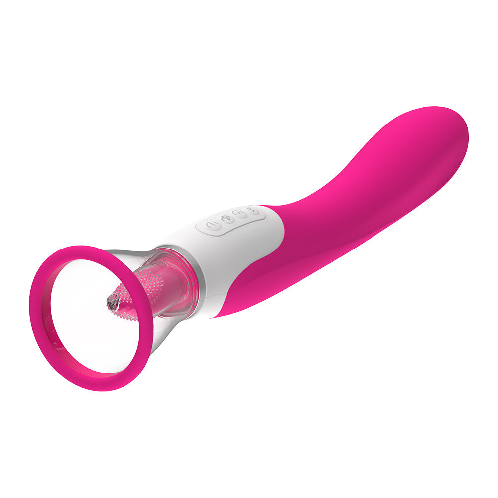Sexeeg Hard Rock Vibrating Rod Female Masturbator Vibrating Av Bead Rotating Rod Automatic Heating Sucking Tongue Licker Pluggable Device
